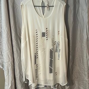 Melissa McCarthy 2x sleeveless blouse fully lined